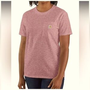 Carhartt Loose Fit Heavyweight Short Sleeve Pocket Tee / Heather Pink / M(8-10)
